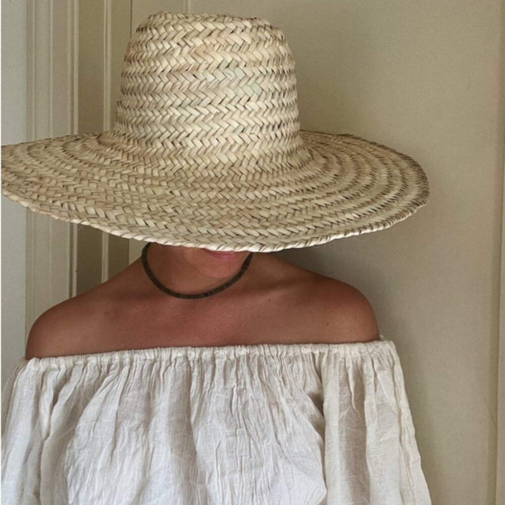 Large Woven Moroccan Sun Hat